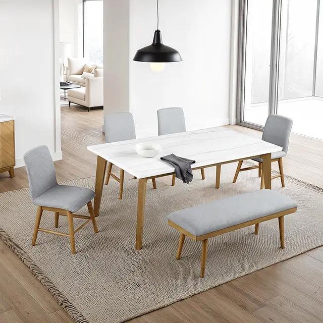Mandier - 6 Pc. Dining Table Set w/ Bench by Unique Piece Furniture