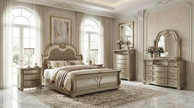 Fromberg - 4 Pc Queen Bedroom Set by Unique Piece Furniture