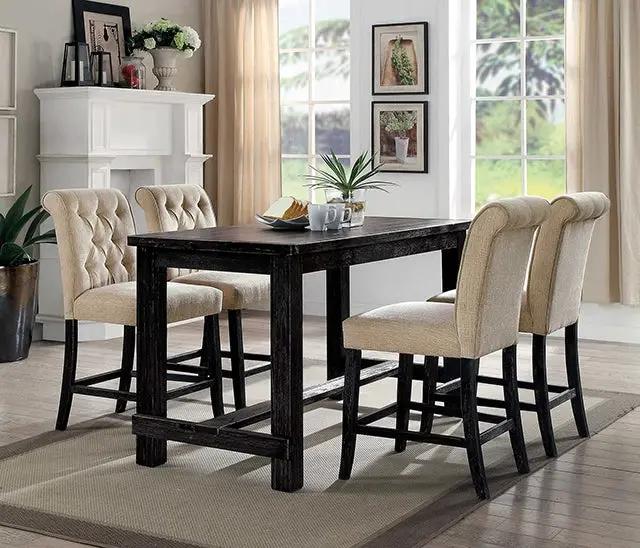 Sania - 5 Pc Counter Ht Table Set by Unique Piece Furniture