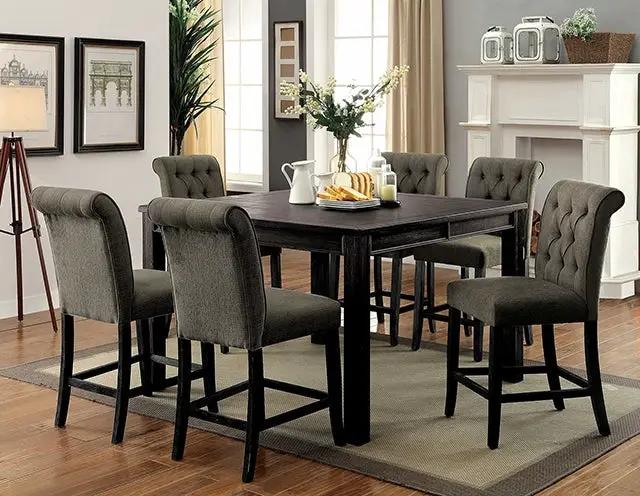 Sania - 7 Pc Counter Ht Table Set by Unique Piece Furniture