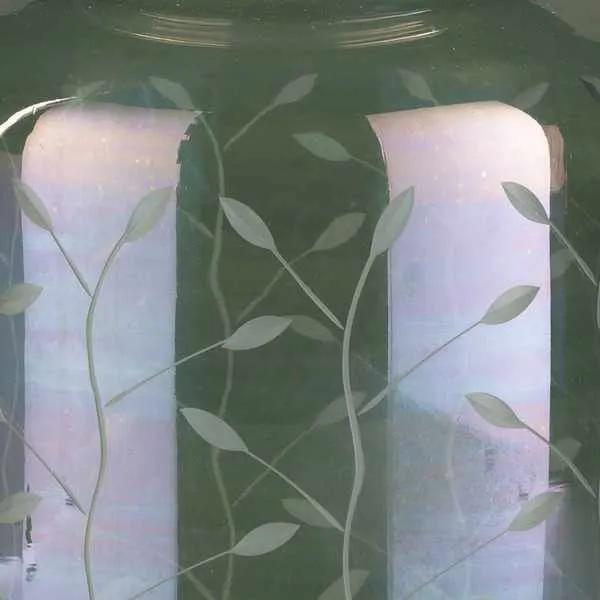 Stewartville Green Etched Glass Jar - Clearance by Boutique Rugs