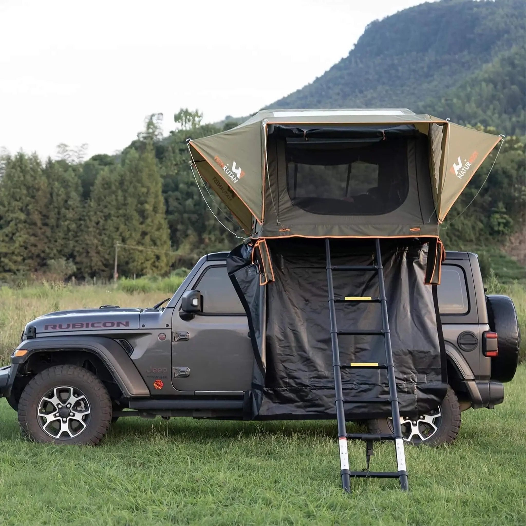 Naturnest Andromeda Green Soft-Shell Rooftop Tent With Large Panoramic Skylight & YKK Doors (SAK50612) by SAKSBY WHOLESALE