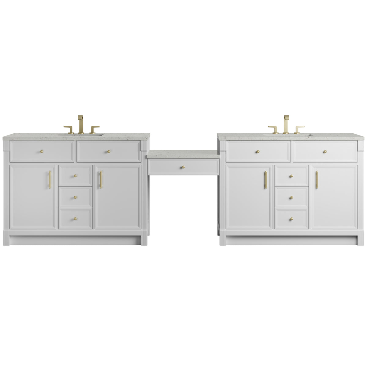 James Martin Bellshire 120" Double Bathroom Vanity, Bright White, view 25