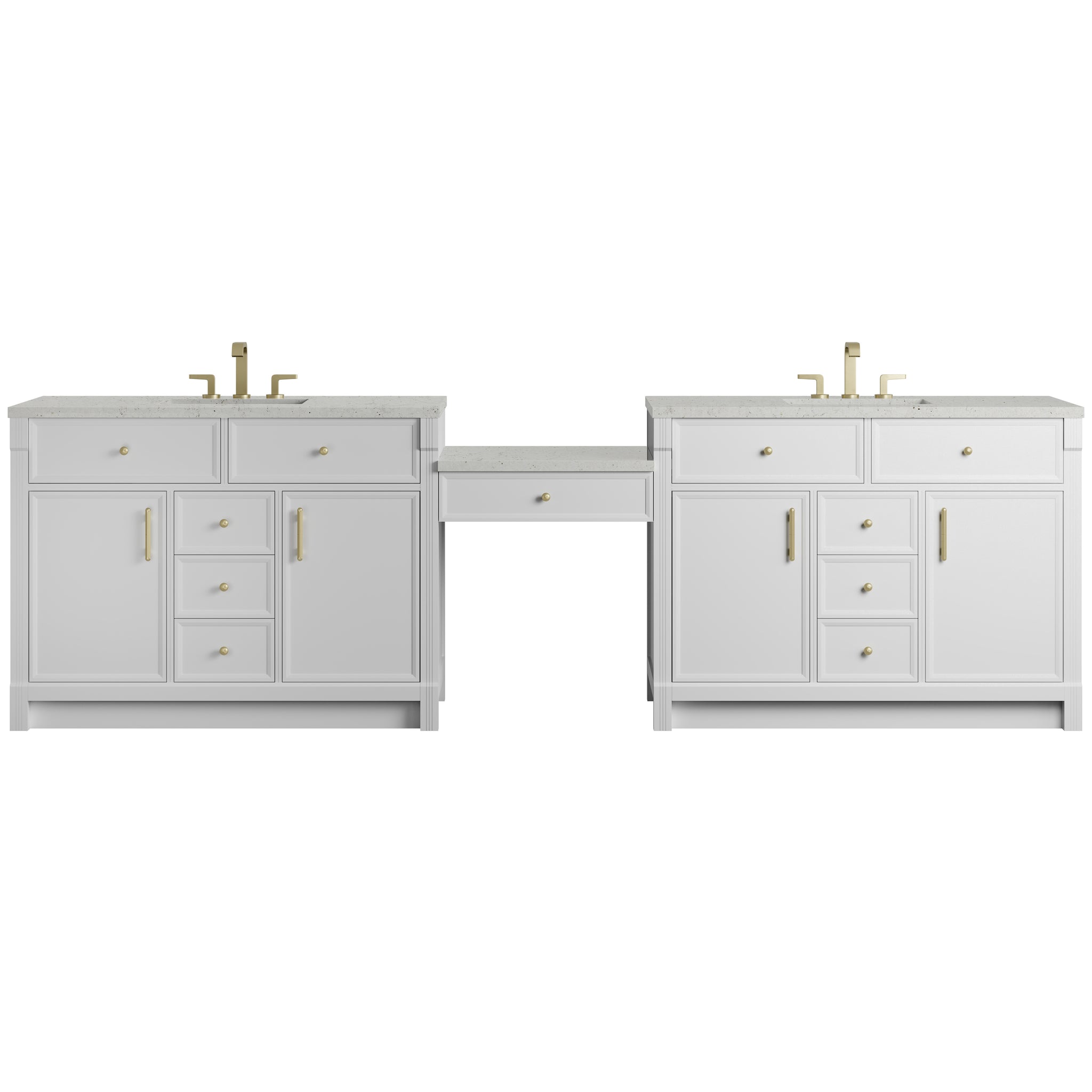 James Martin Bellshire 120" Double Bathroom Vanity, Bright White, view 25