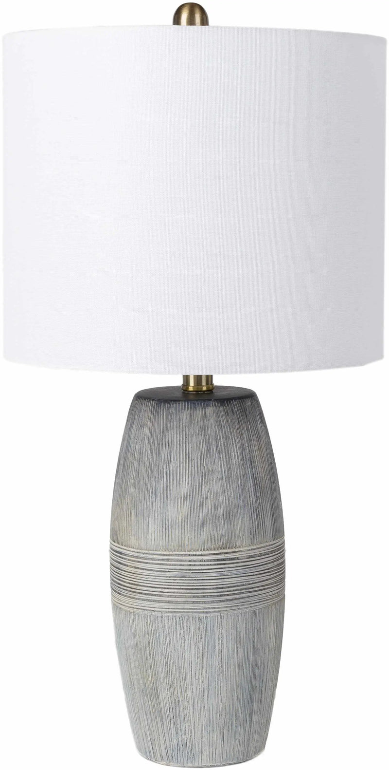 Mabayo Ribbed White Ceramic Table Lamp by Boutique Rugs
