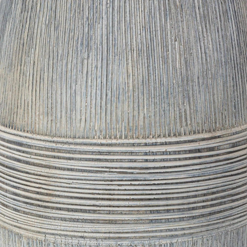 Mabayo Ribbed White Ceramic Table Lamp by Boutique Rugs