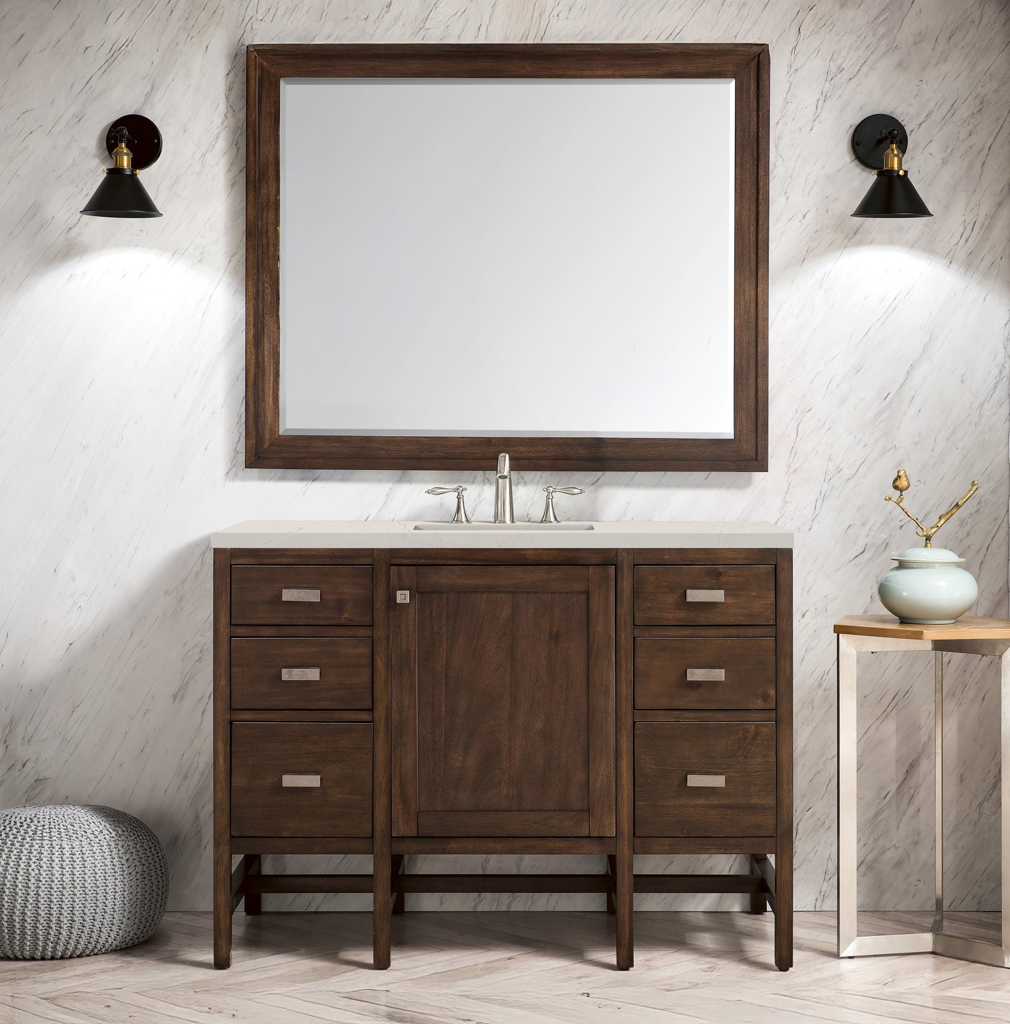 James Martin Addison 48" Single Bathroom Vanity, Mid-Century Acacia by James Martin