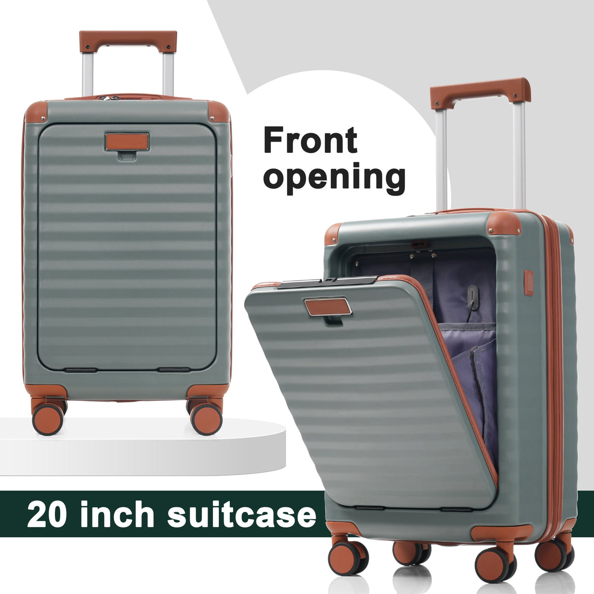 Deluxe 5-Piece Hard-Side Luggage Set with USB and TSA Locks - Multiple Colors, photo 10 of 30