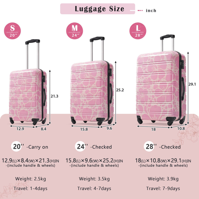 Hardshell 3-Piece Spinner Luggage Set with TSA Lock, photo 2 of 22