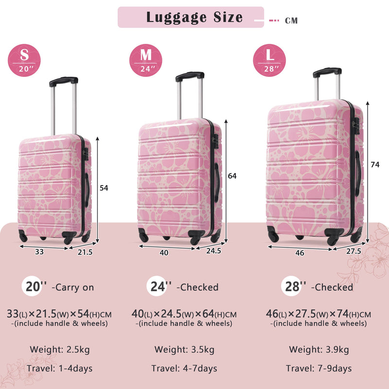 Hardshell 3-Piece Spinner Luggage Set with TSA Lock, photo 3 of 22