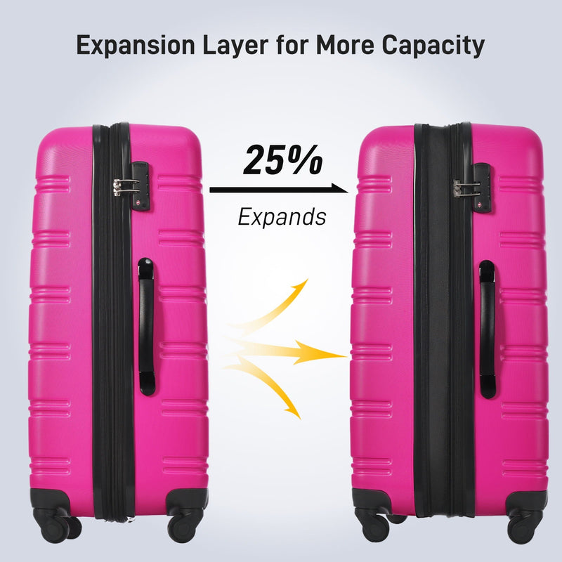 Hardshell Luggage Set 2 Pieces with TSA Lock - Pink, photo 4 of 8