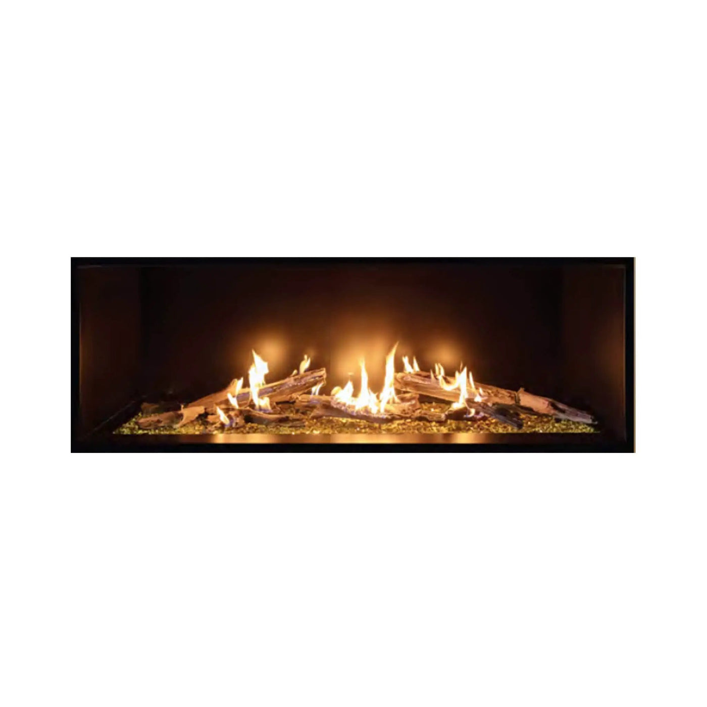 Summit 72-Inch Linear Fireplace With Bedrock [SML-72BR] (SAK92081) by SAKSBY WHOLESALE