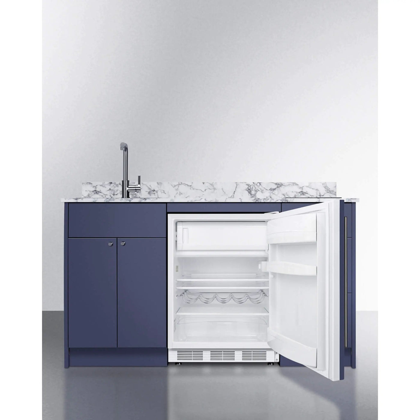 Summit Turnkey Caldera Kitchenette With A Cooktop, Refrigerator-Freezer, Sink, And Pre-Installed Cabinetry [CALDERAWH35] (SAK73248) by SAKSBY WHOLESALE