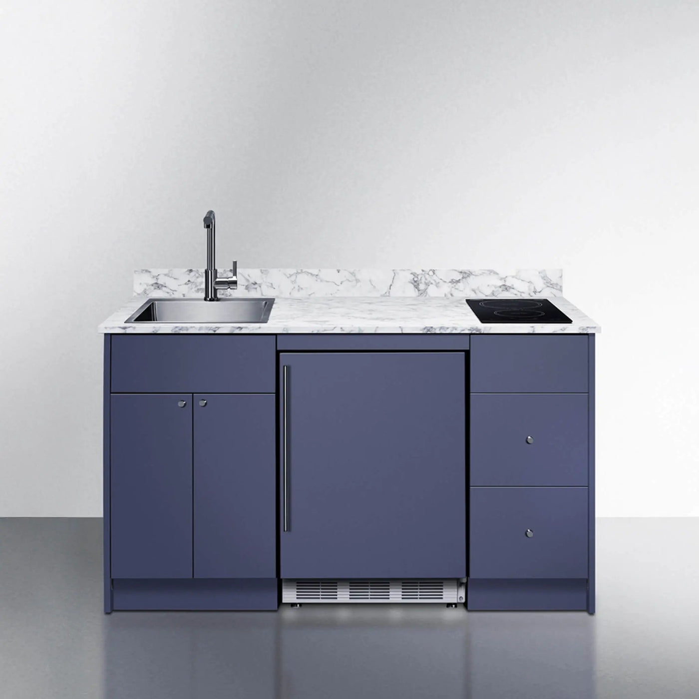 Summit Turnkey Caldera Kitchenette With A Cooktop, Refrigerator-Freezer, Sink, And Pre-Installed Cabinetry [CALDERAWH35] (SAK73248) by SAKSBY WHOLESALE