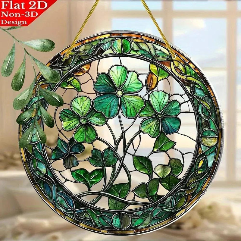 Sun Catcher - Colorful Stained Glass 8x8 Inch by House Of Avana