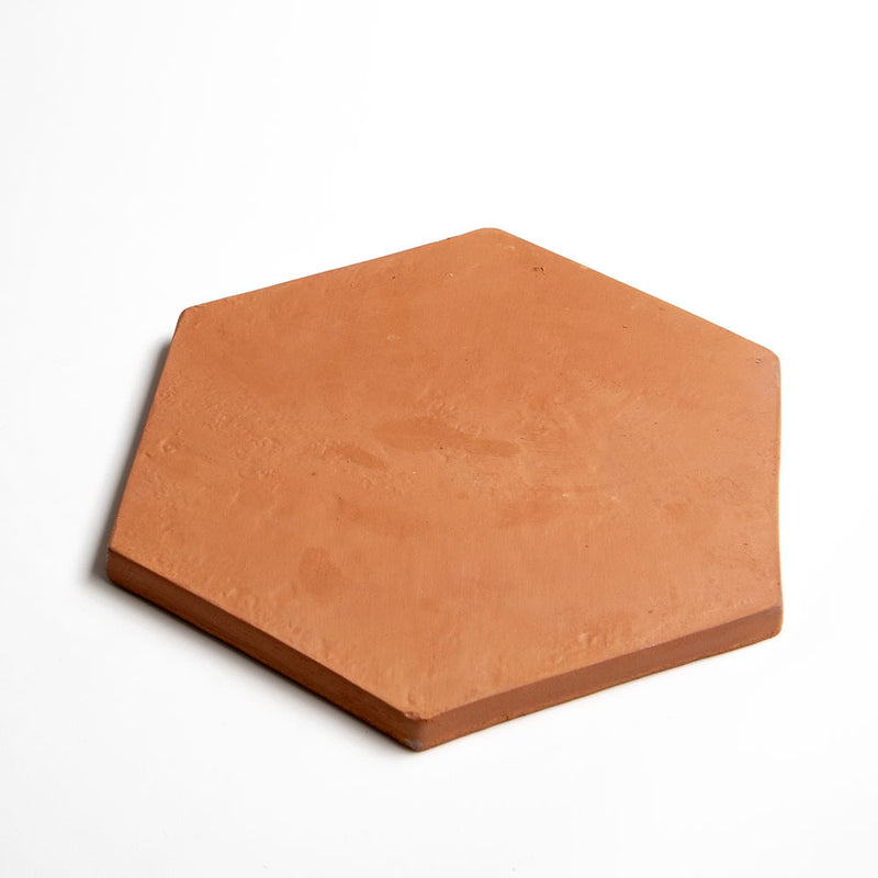 Sunrise Natural Hand Pressed Hexagon 8 Terracotta Tiles 8x8 Terracotta Natural 8x8 Tiles — 2