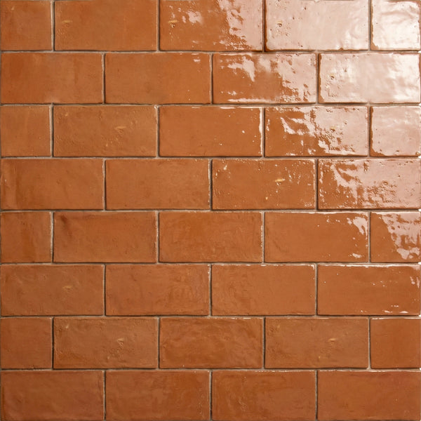 Sunrise Natural Hand Pressed Terracotta Tiles 3x6