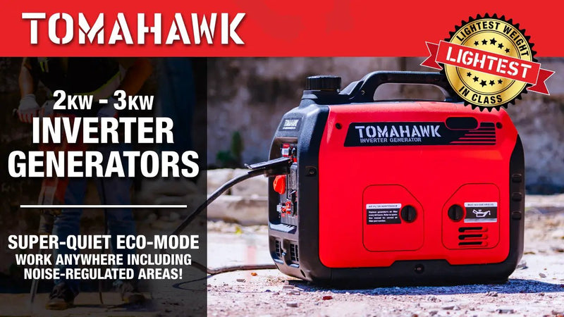 3000 Watt Inverter Generator Super Quiet Portable Gas Power Professional Use by Tomahawk Power