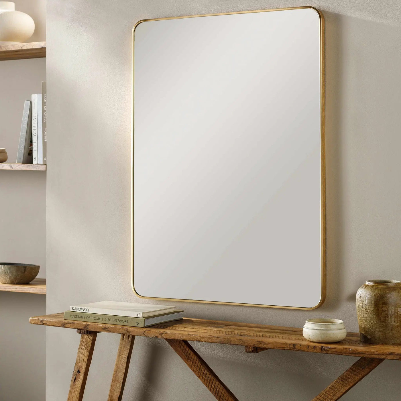 Sustinente Gold Carved Mirror by Boutique Rugs
