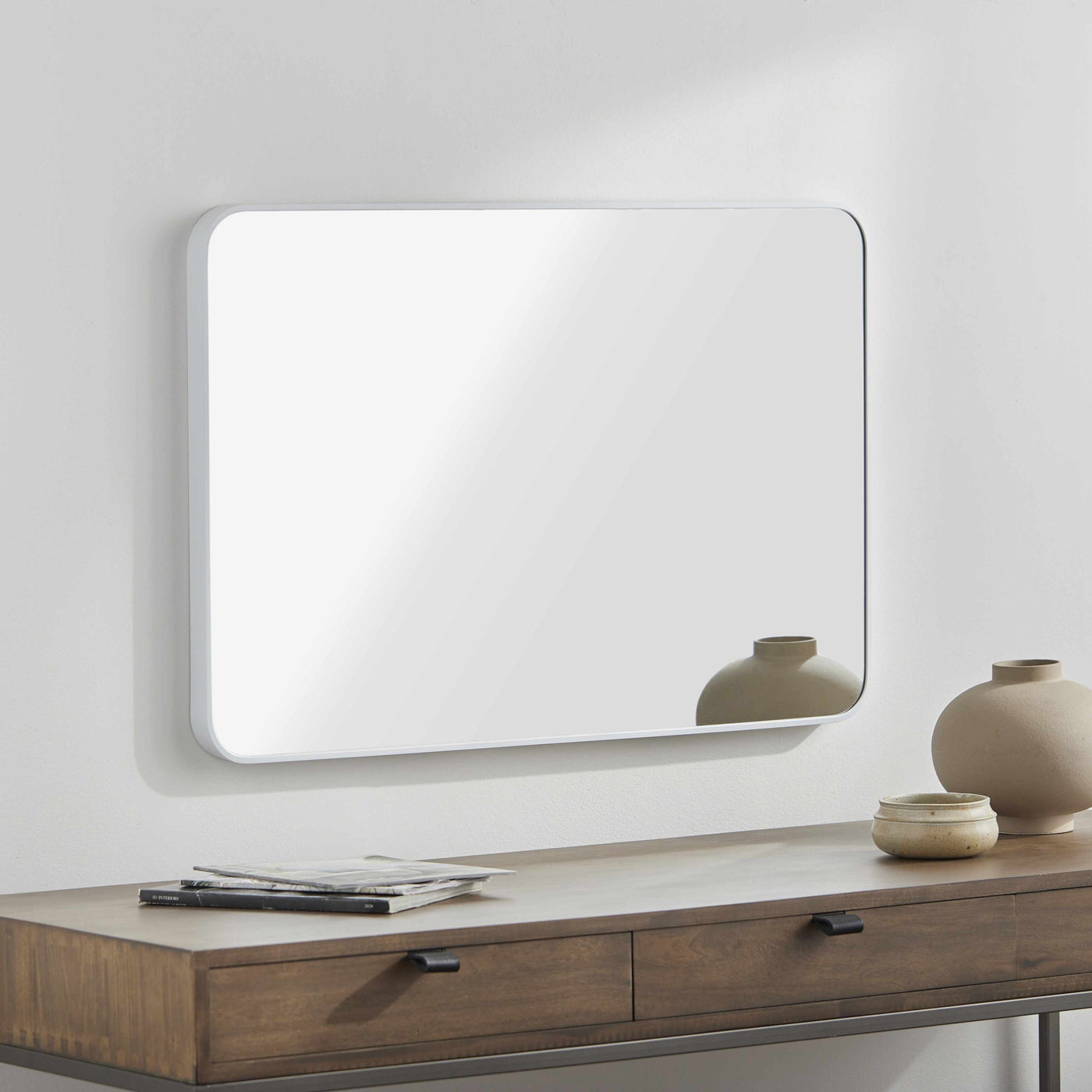 Sustinente White Carved Mirror - Clearance by Boutique Rugs