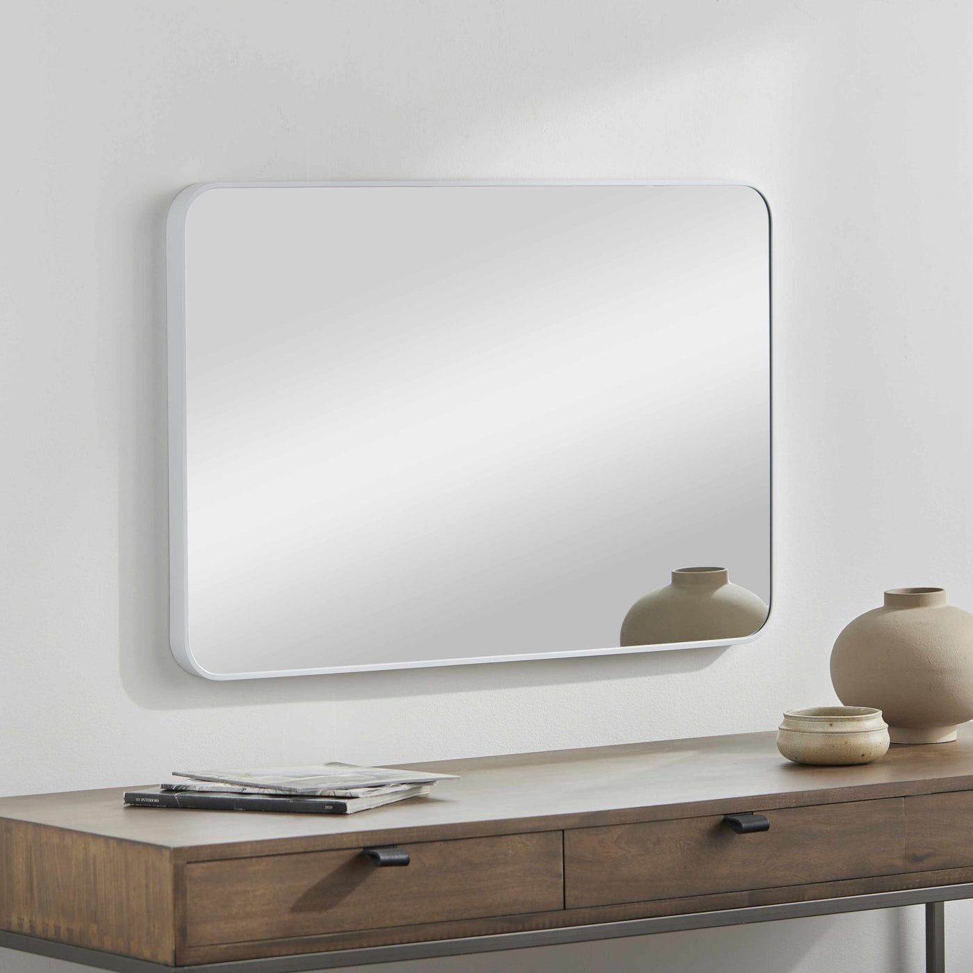 Sustinente White Carved Mirror - Clearance by Boutique Rugs