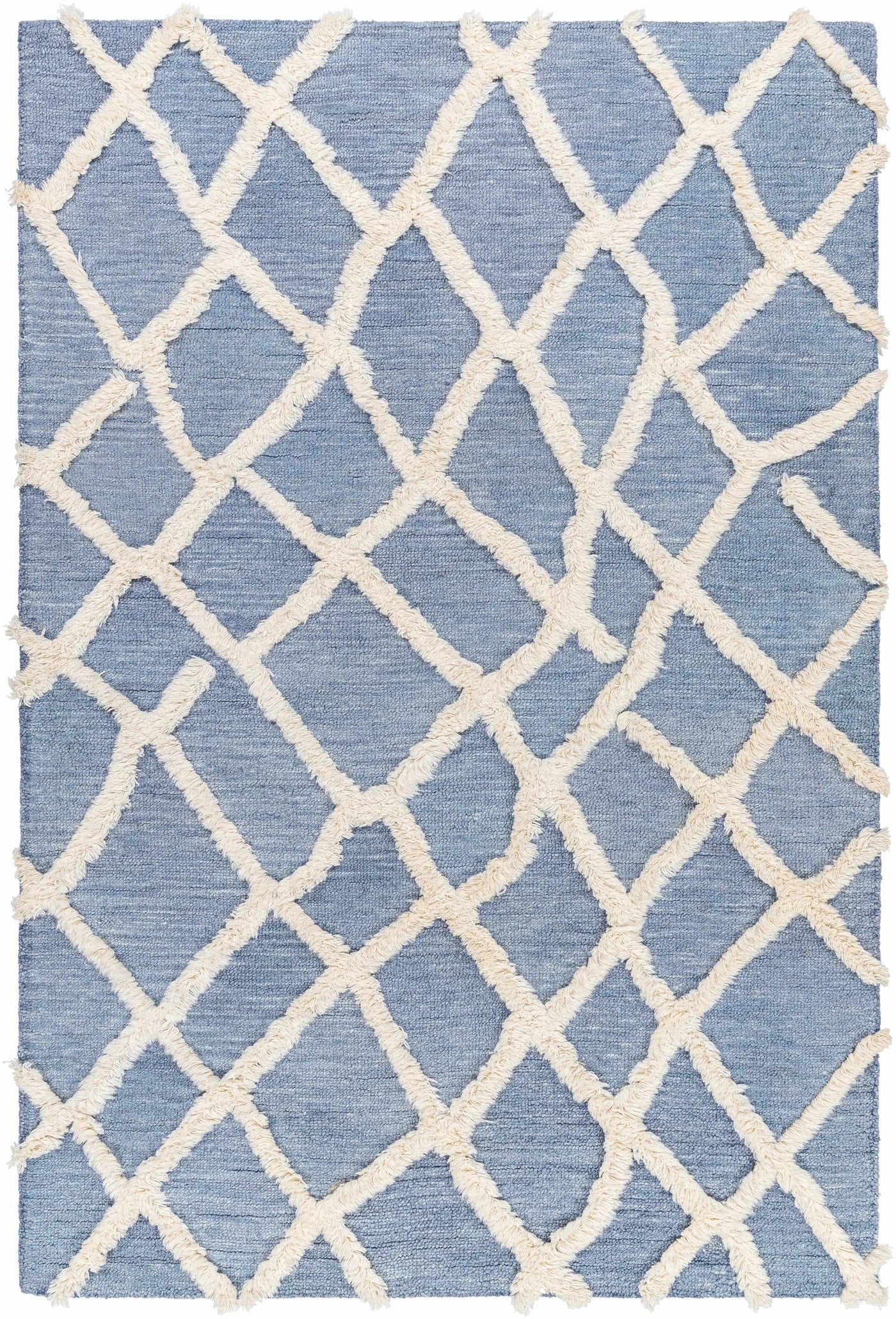 Adica Blue Wool Area Rug - Clearance by Boutique Rugs