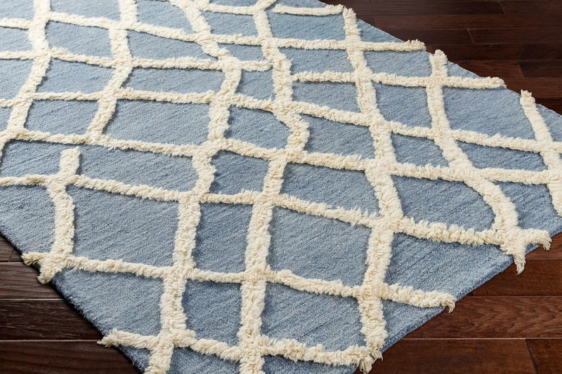 Adica Blue Wool Area Rug - Clearance by Boutique Rugs