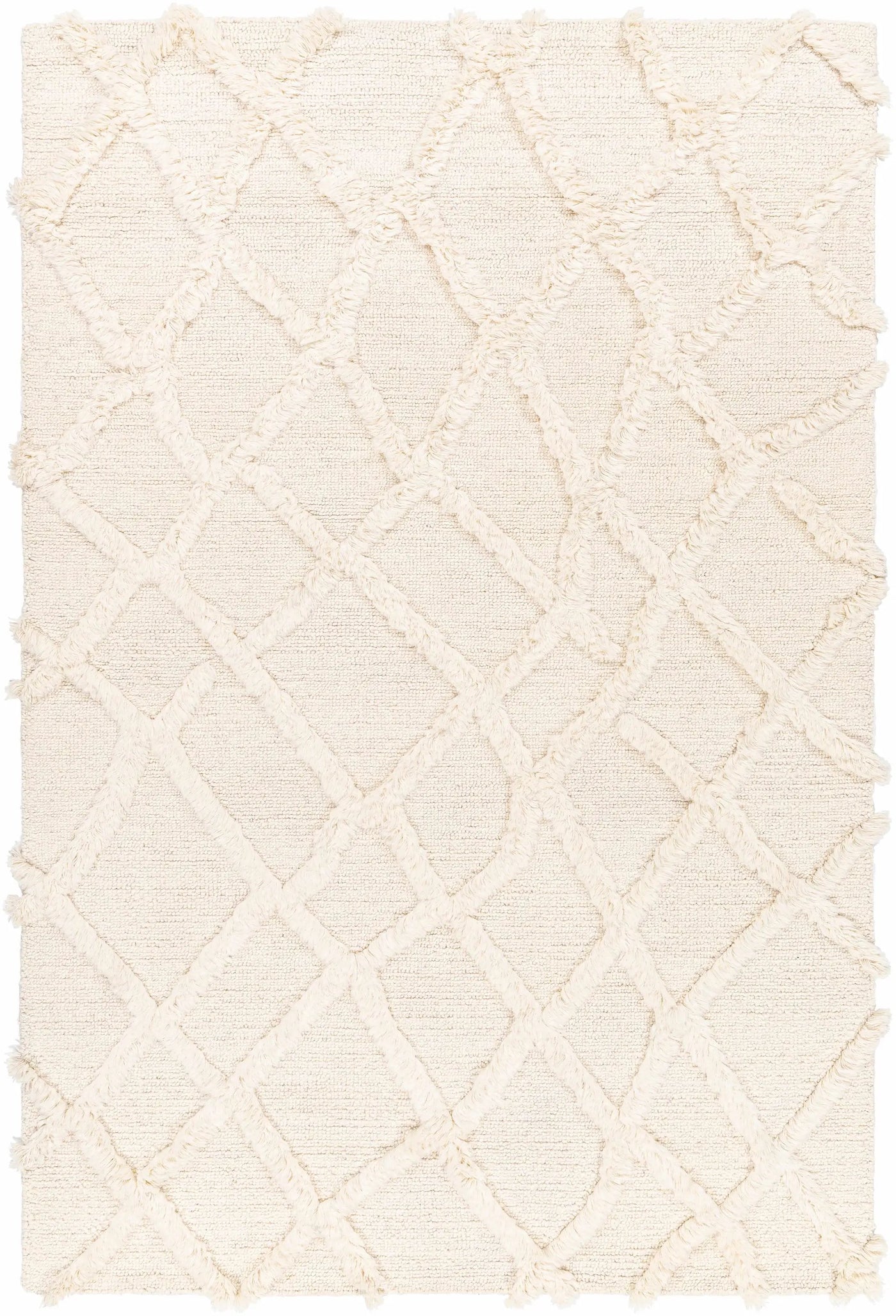 Adica Cream Wool Area Rug - Clearance by Boutique Rugs