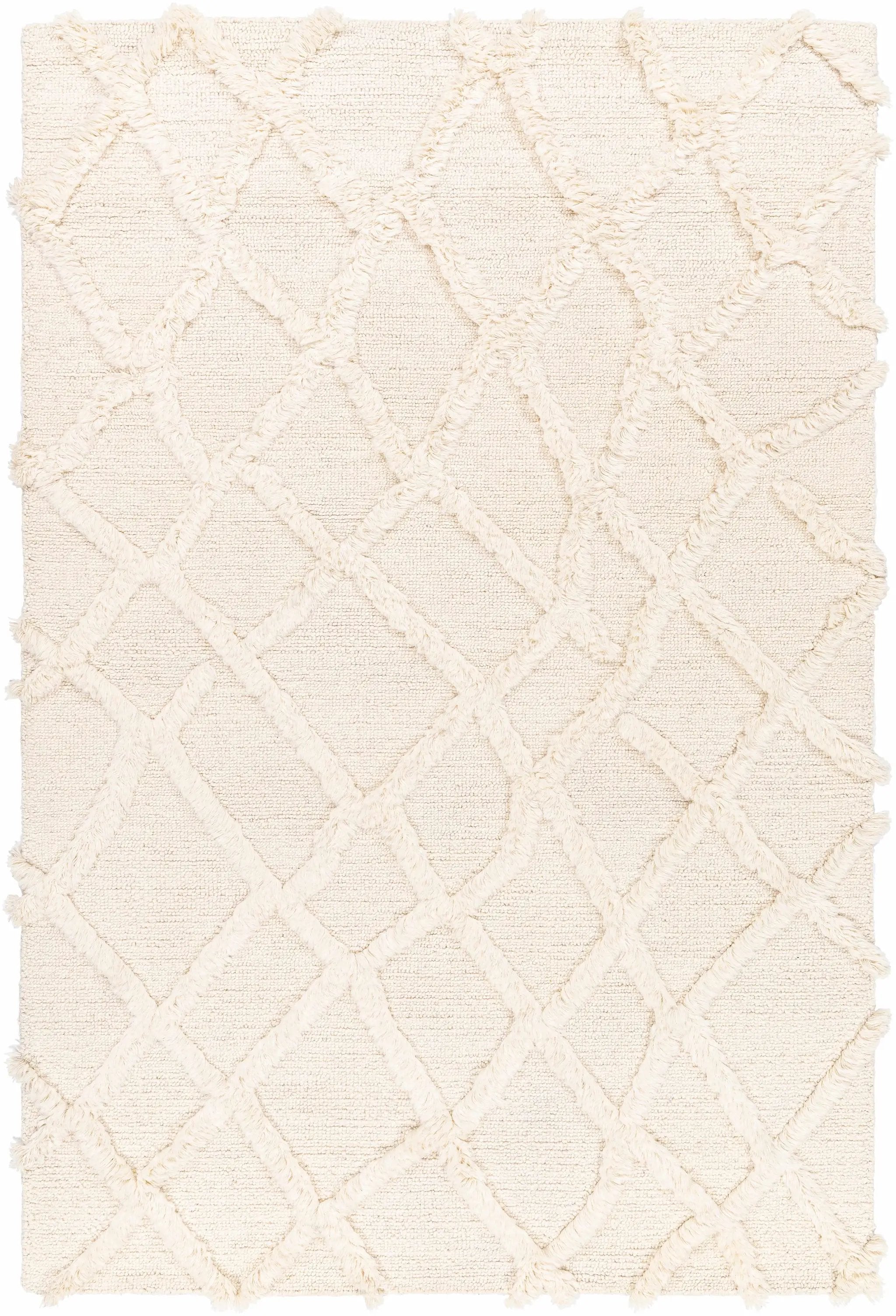 Adica Cream Wool Area Rug - Clearance by Boutique Rugs