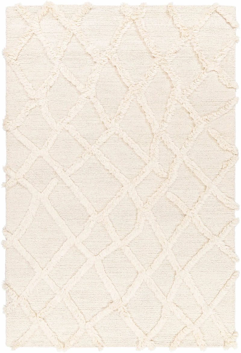 Adica Cream Wool Area Rug - Clearance by Boutique Rugs