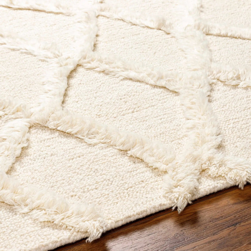 Adica Cream Wool Area Rug - Clearance by Boutique Rugs