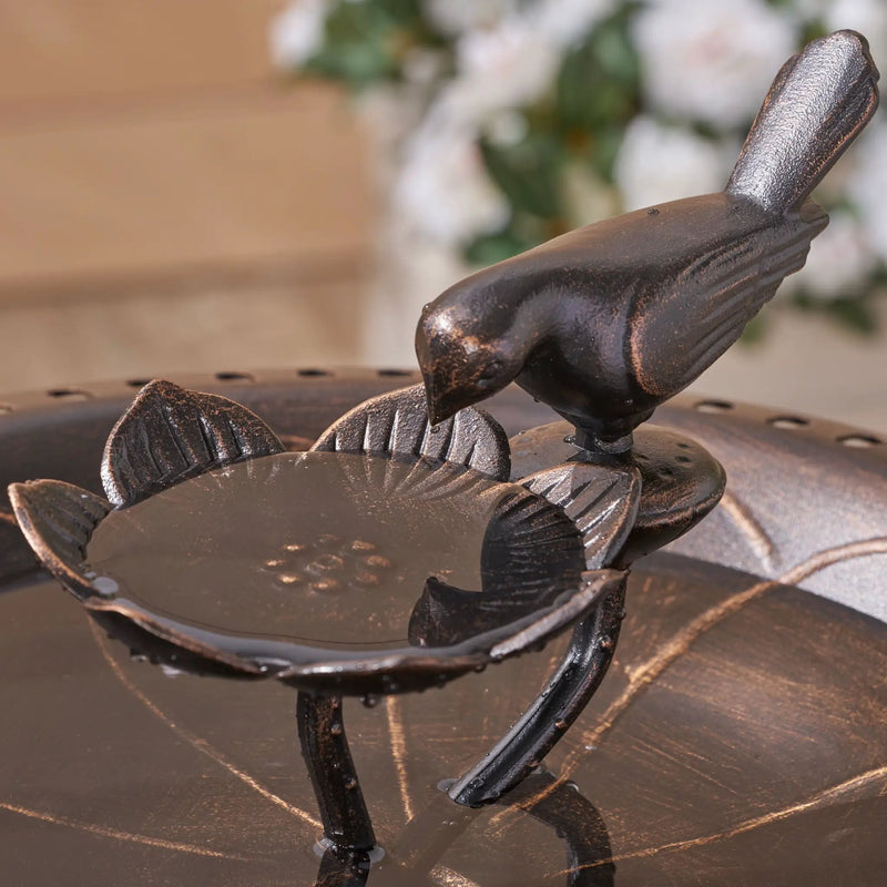 Outdoor Aluminum and Iron Bird Bath by HouseOfZazla