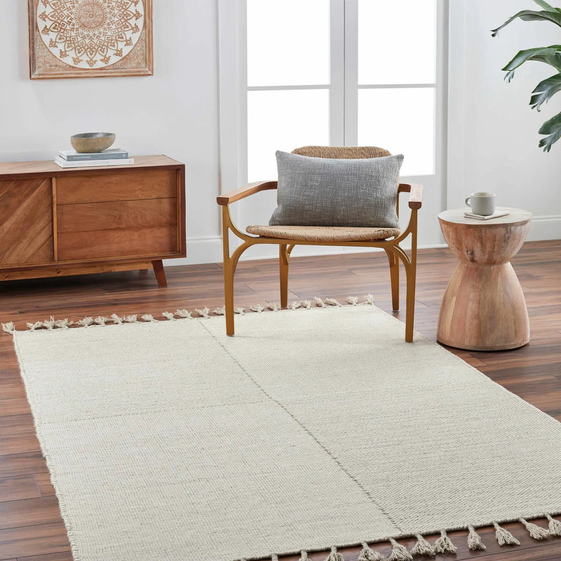 Abhay Cream Wool Area Rug - Clearance by Boutique Rugs