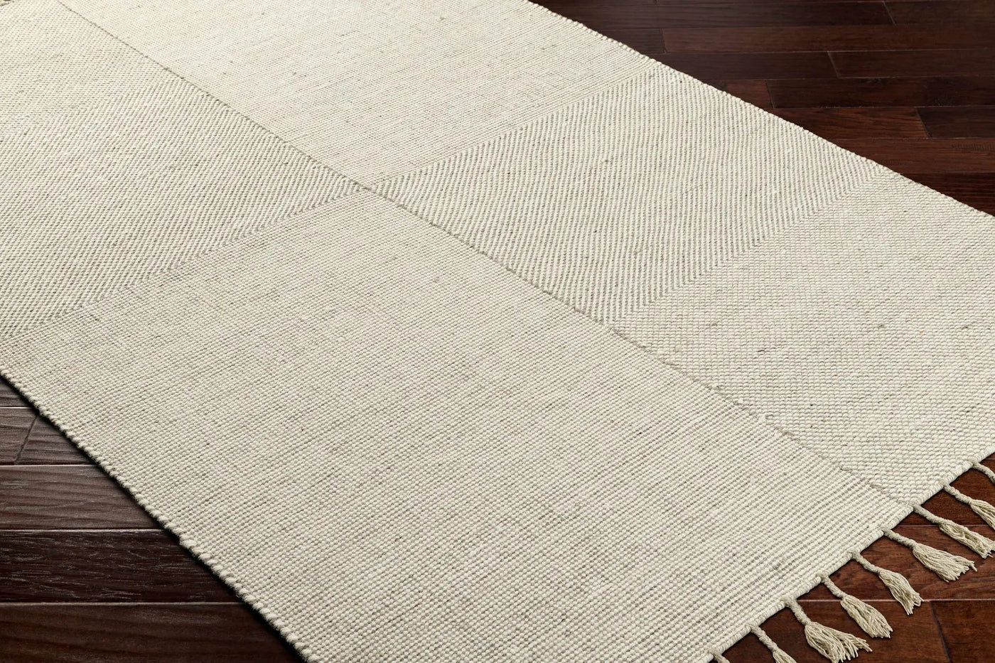 Abhay Beige Wool Area Rug - Clearance by Boutique Rugs