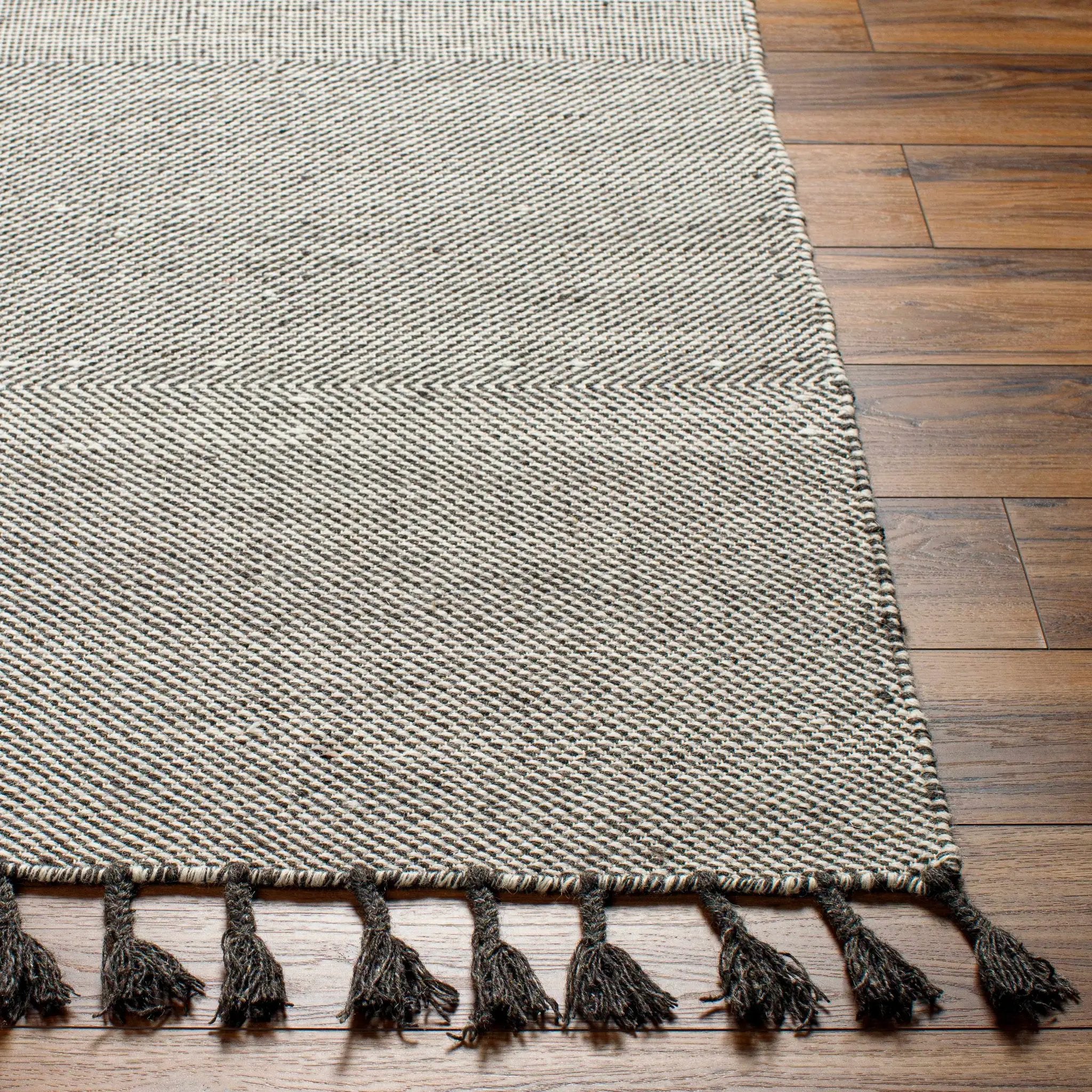 Abhay Gray Wool Area Rug - Clearance by Boutique Rugs