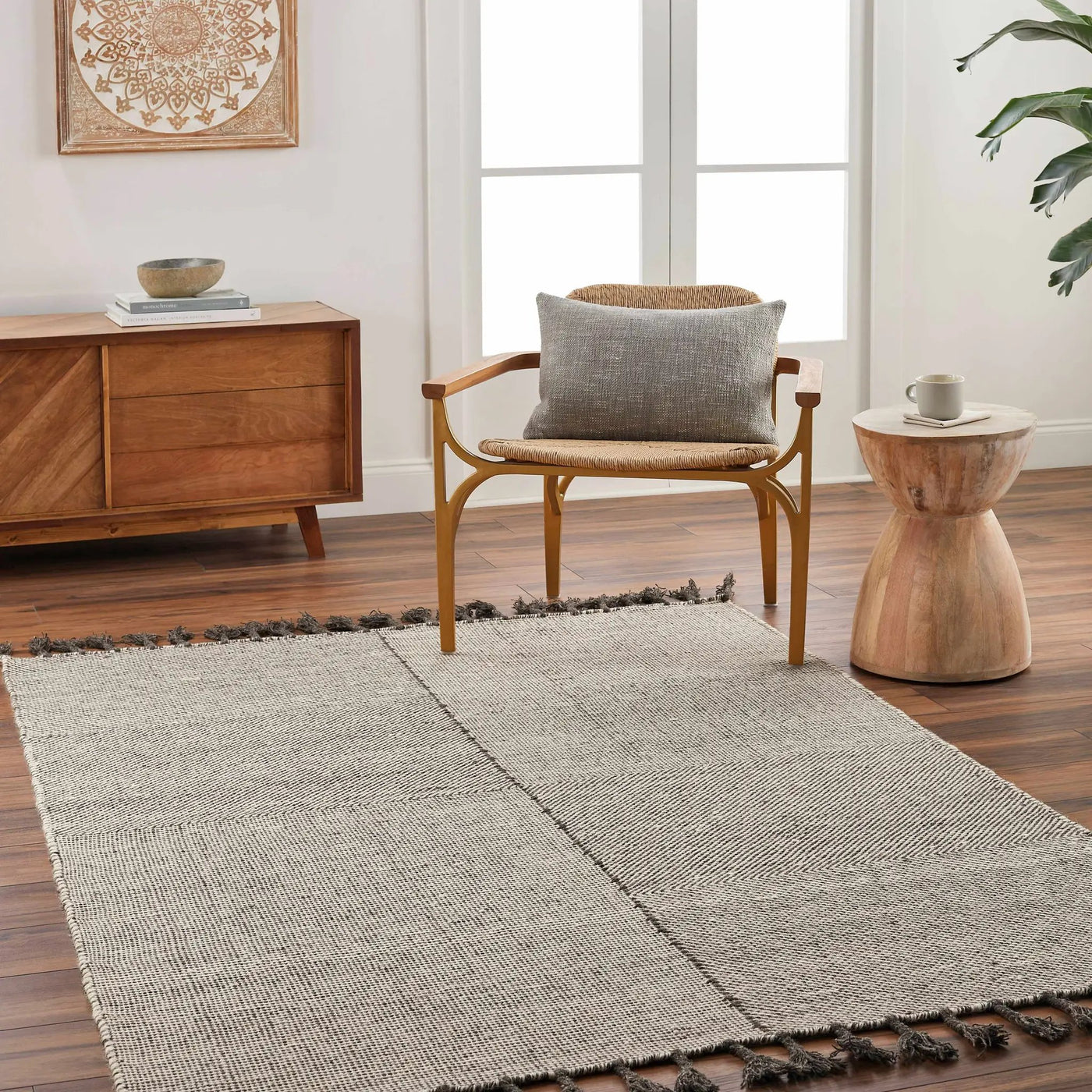 Abhay Gray Wool Area Rug - Clearance by Boutique Rugs