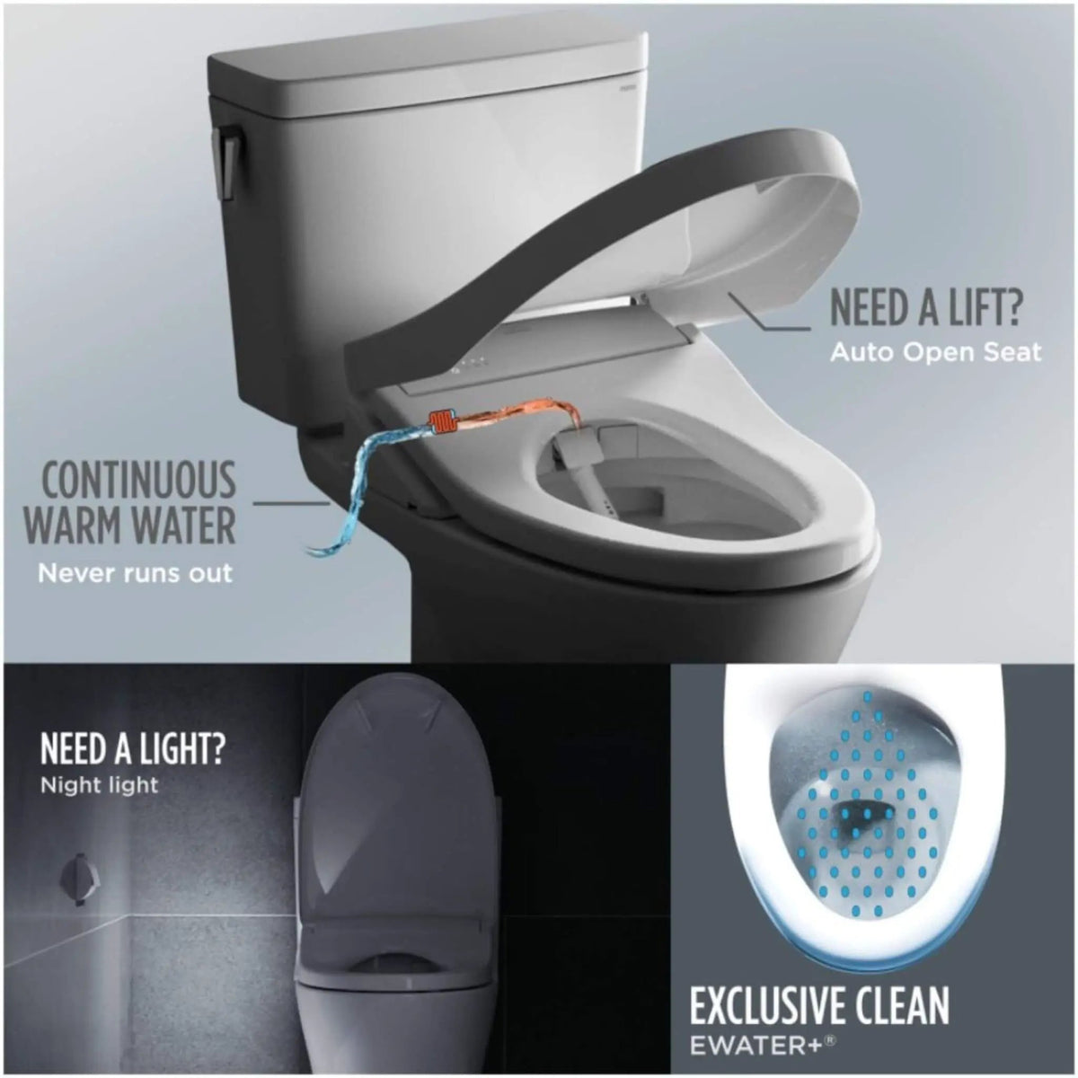 [SW4734AT40#01] TOTO S7A Washlet Elongated Bidet Toilet Seat With EWater And Classic Contemporary Lid (SAK29827) by SAKSBY WHOLESALE