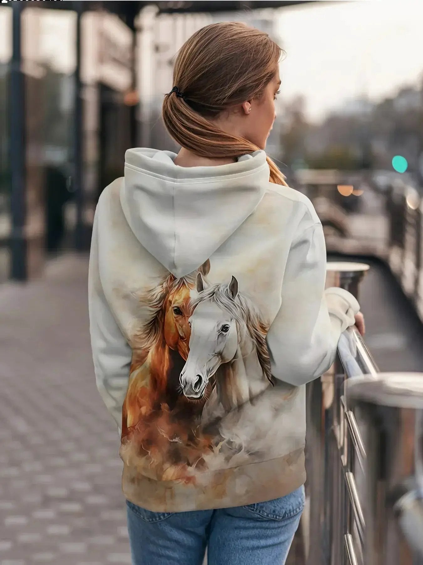 Sweatshirt - Casual Cotton Crew Neck by House Of Avana