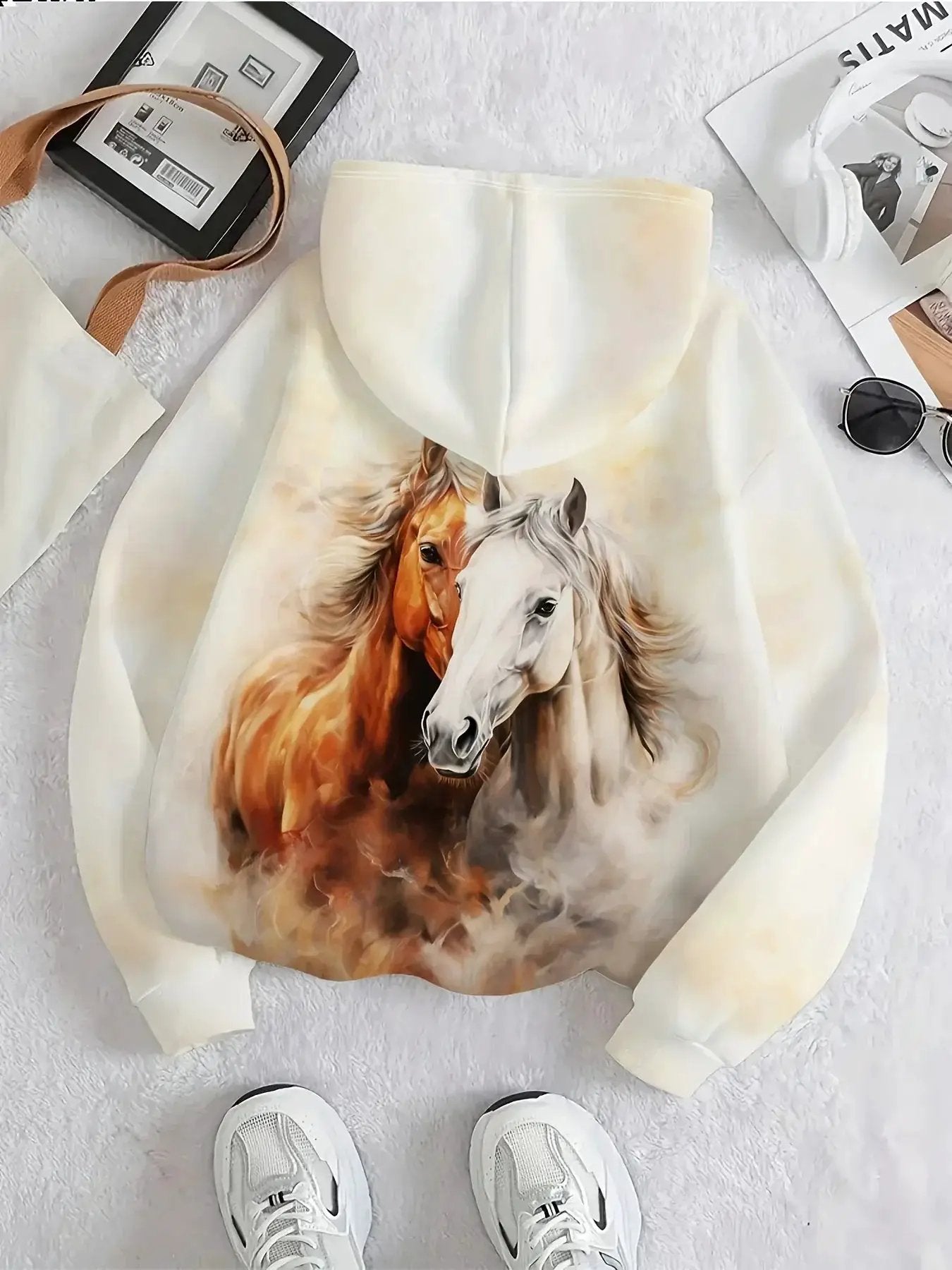 Sweatshirt - Casual Cotton Crew Neck by House Of Avana
