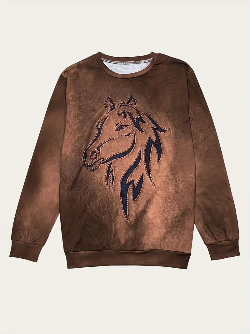 Sweatshirt - Crew Neck Cotton Long Sleeve by House Of Avana
