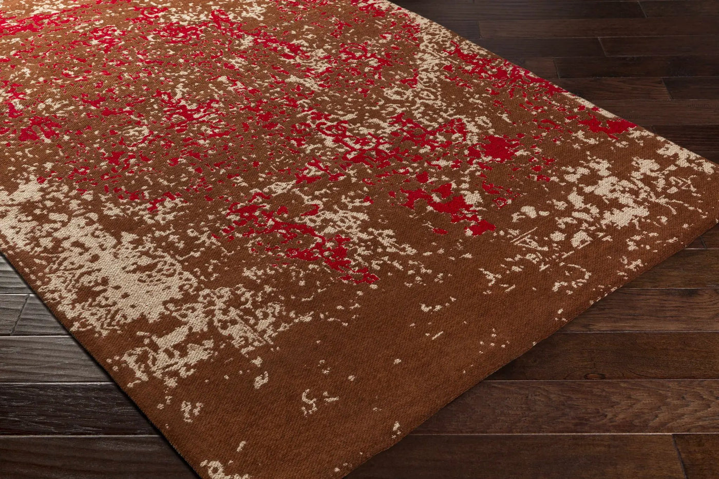 Sweeny Rust/Red Abstract Area Rug - Clearance by Boutique Rugs