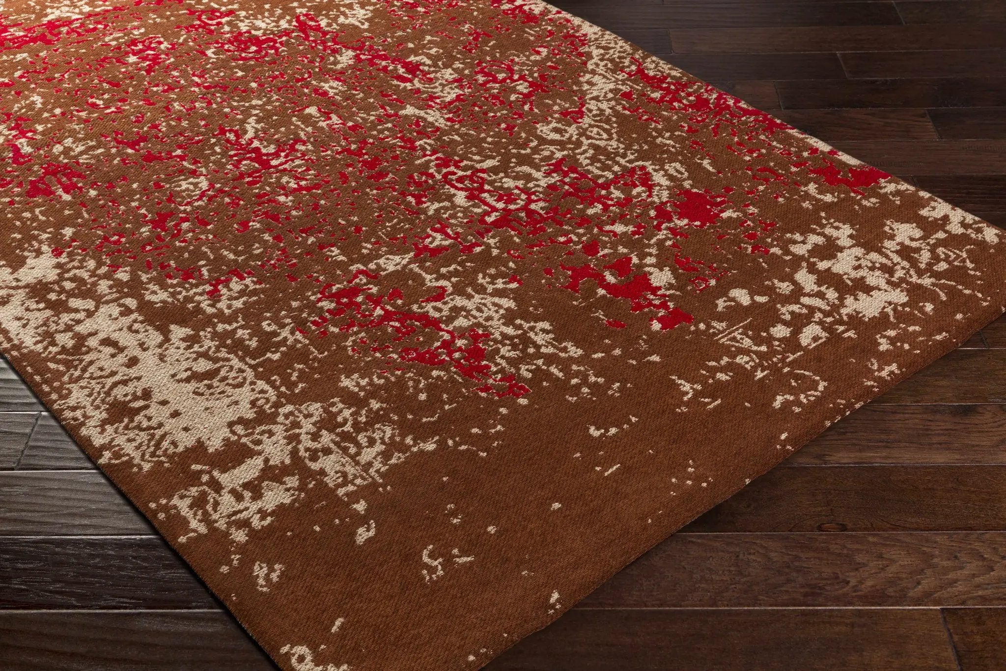 Sweeny Rust/Red Abstract Area Rug - Clearance by Boutique Rugs