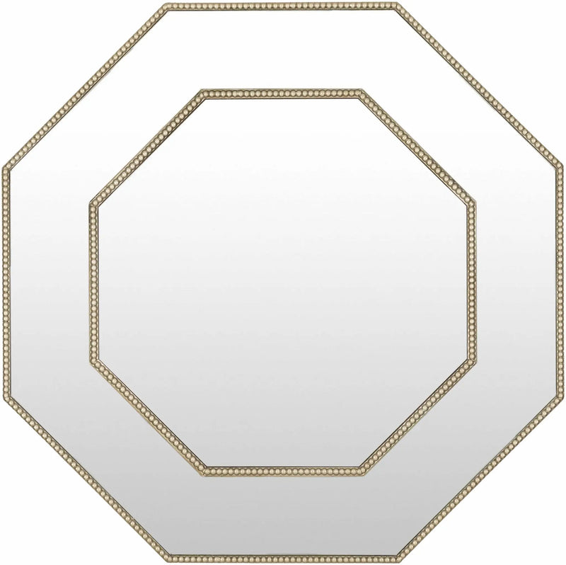 Swellendam Gold Octagonal Mirror - Clearance by Boutique Rugs
