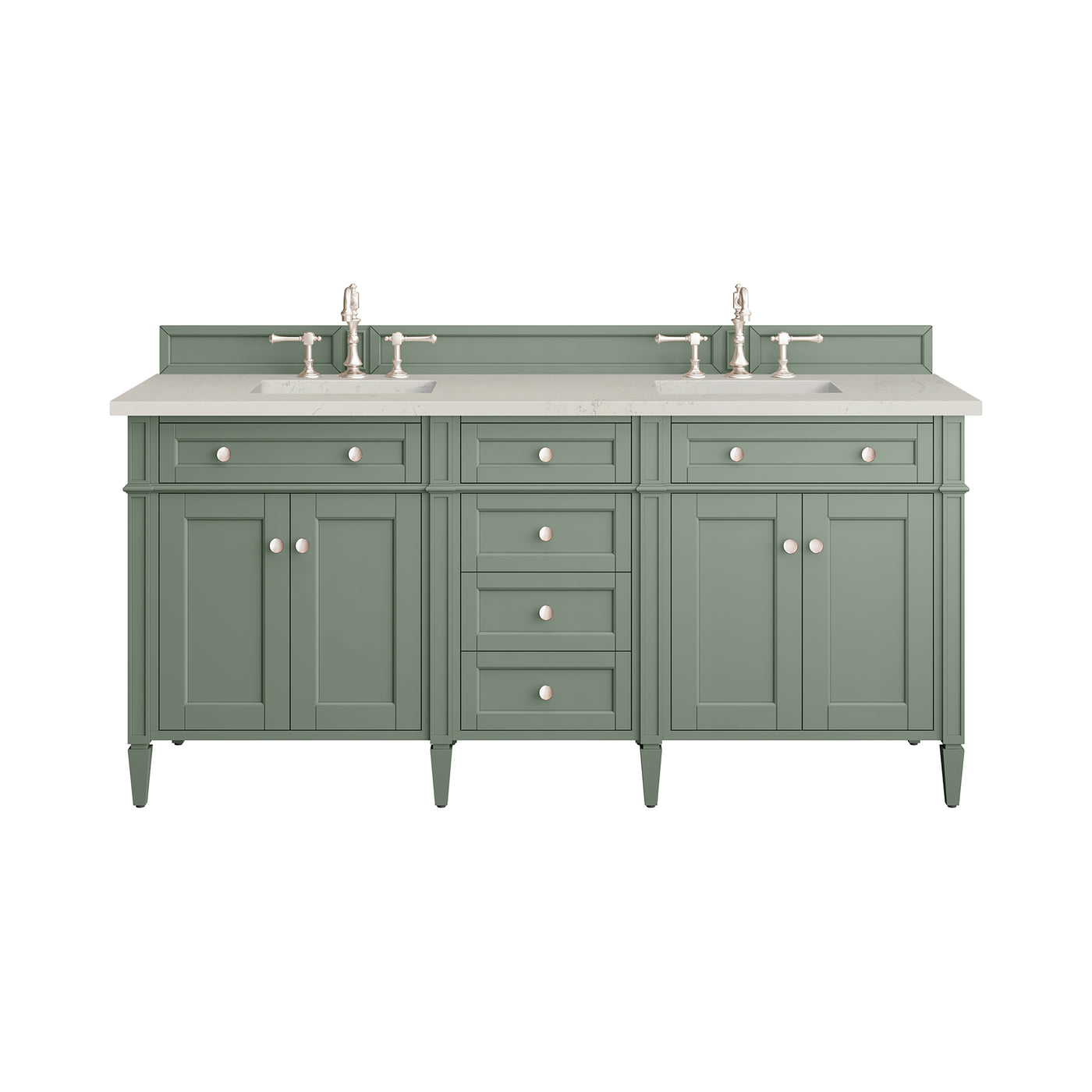 James Martin Brittany 72" Double Bathroom Vanity, Smokey Celadon by James Martin