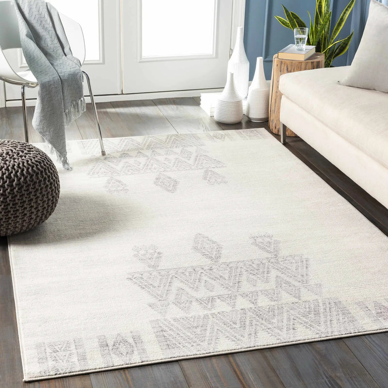 Wakita Light Gray Tribal Rug by Boutique Rugs