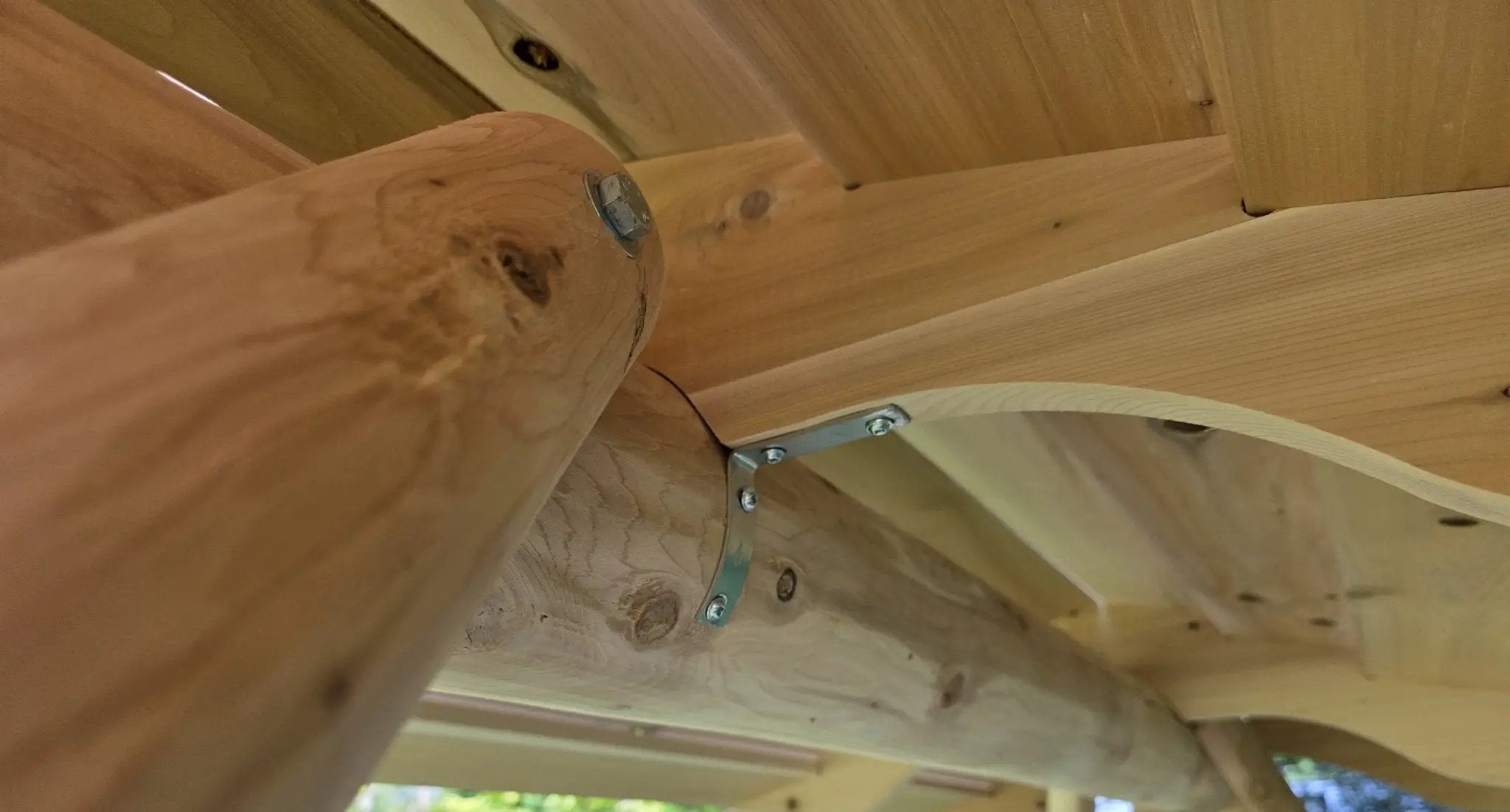 Wooden Porch Swing with Canopy by Cedar Creek Rustic Furniture