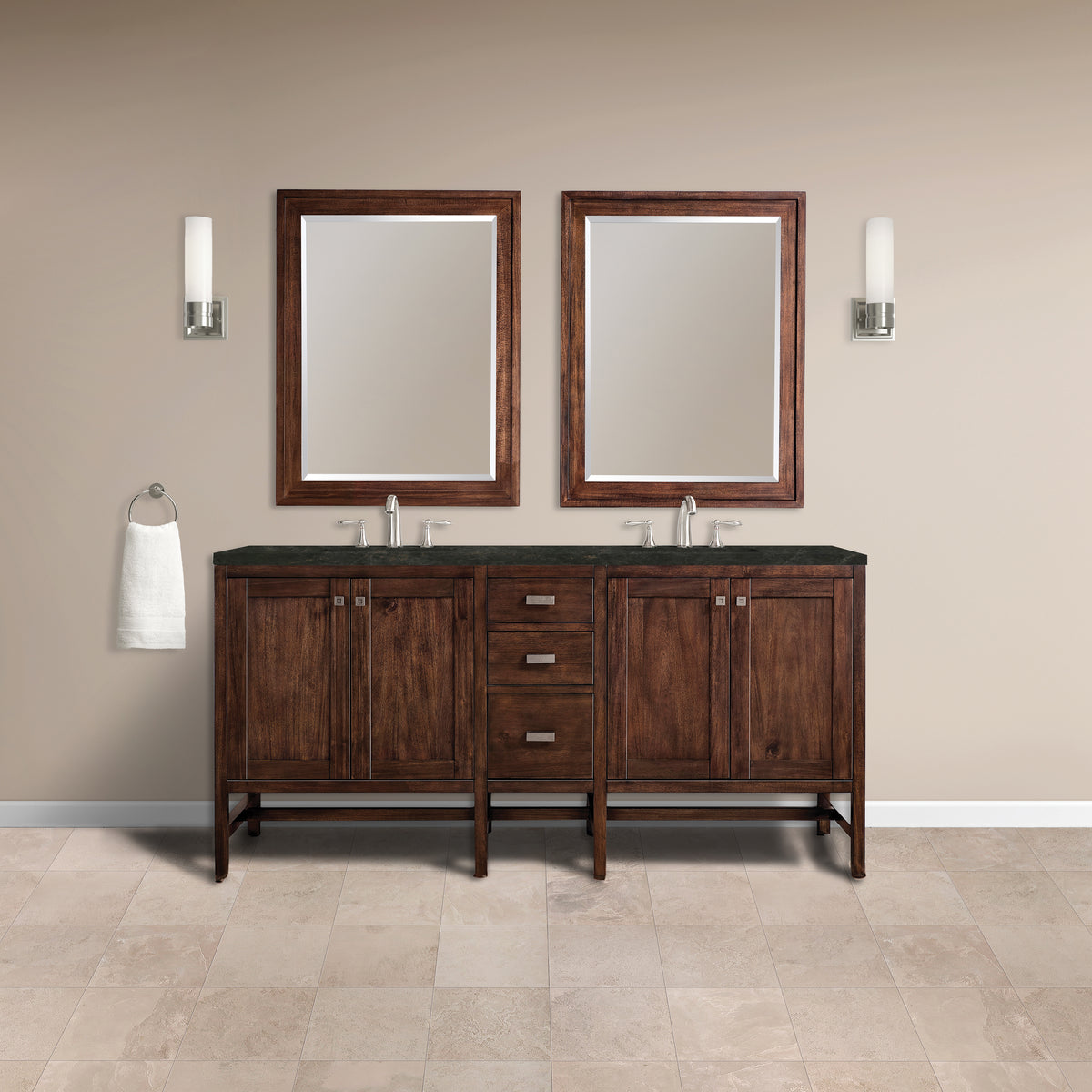 James Martin Addison 72" Double Bathroom Vanity, Mid-Century Acacia, view 30