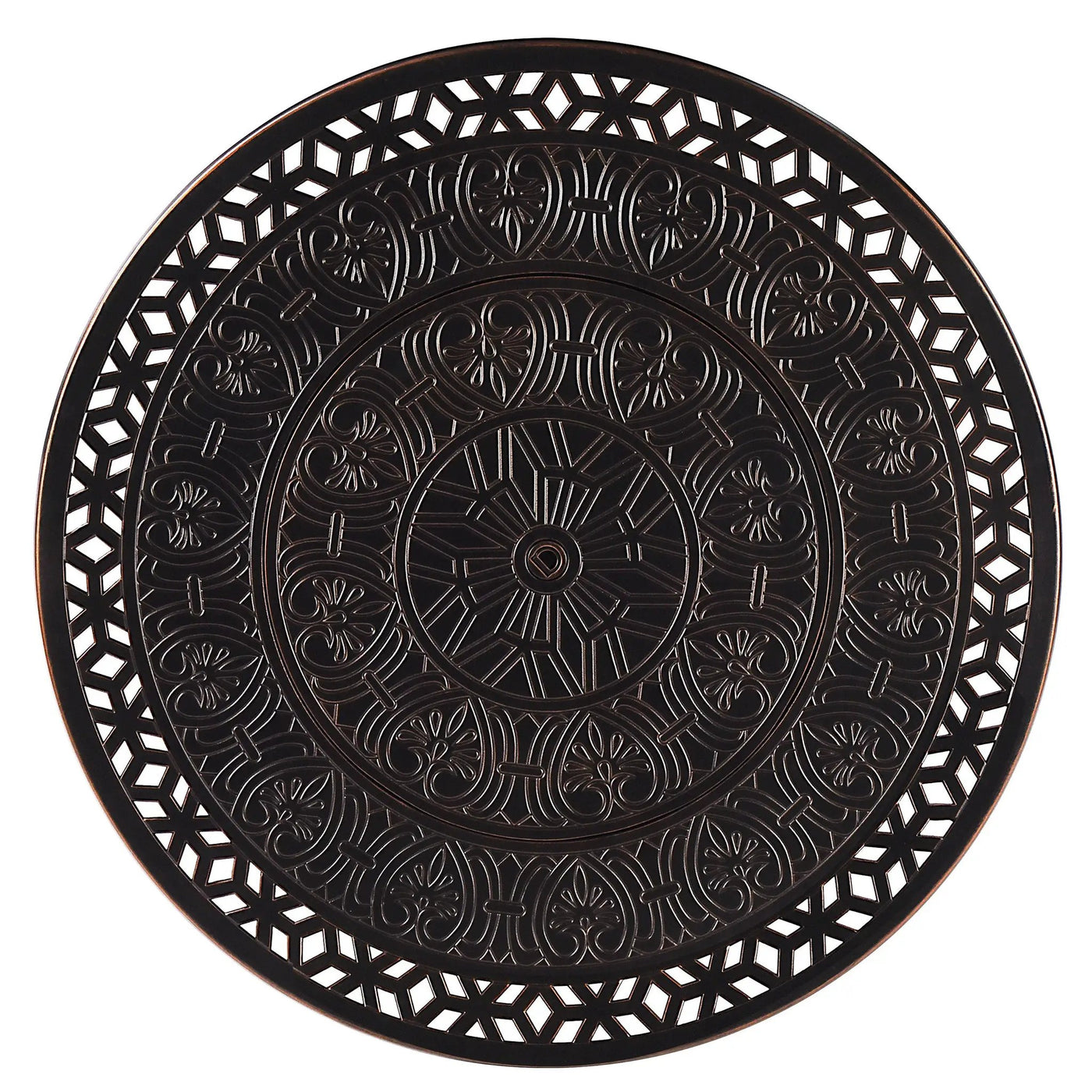 Aluminum 44-in Round Propane Fire Table with Beads, Covers and Lid by Sharicks