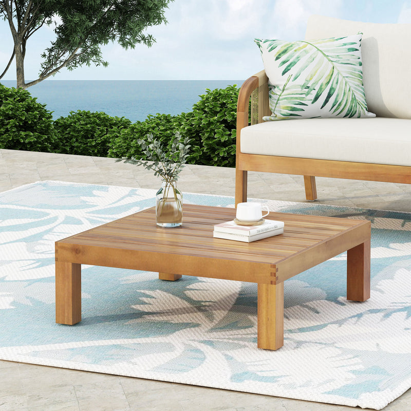 Oana/Brava Coffee Table with Acacia Wood Construction - Teak, photo 2 of 10