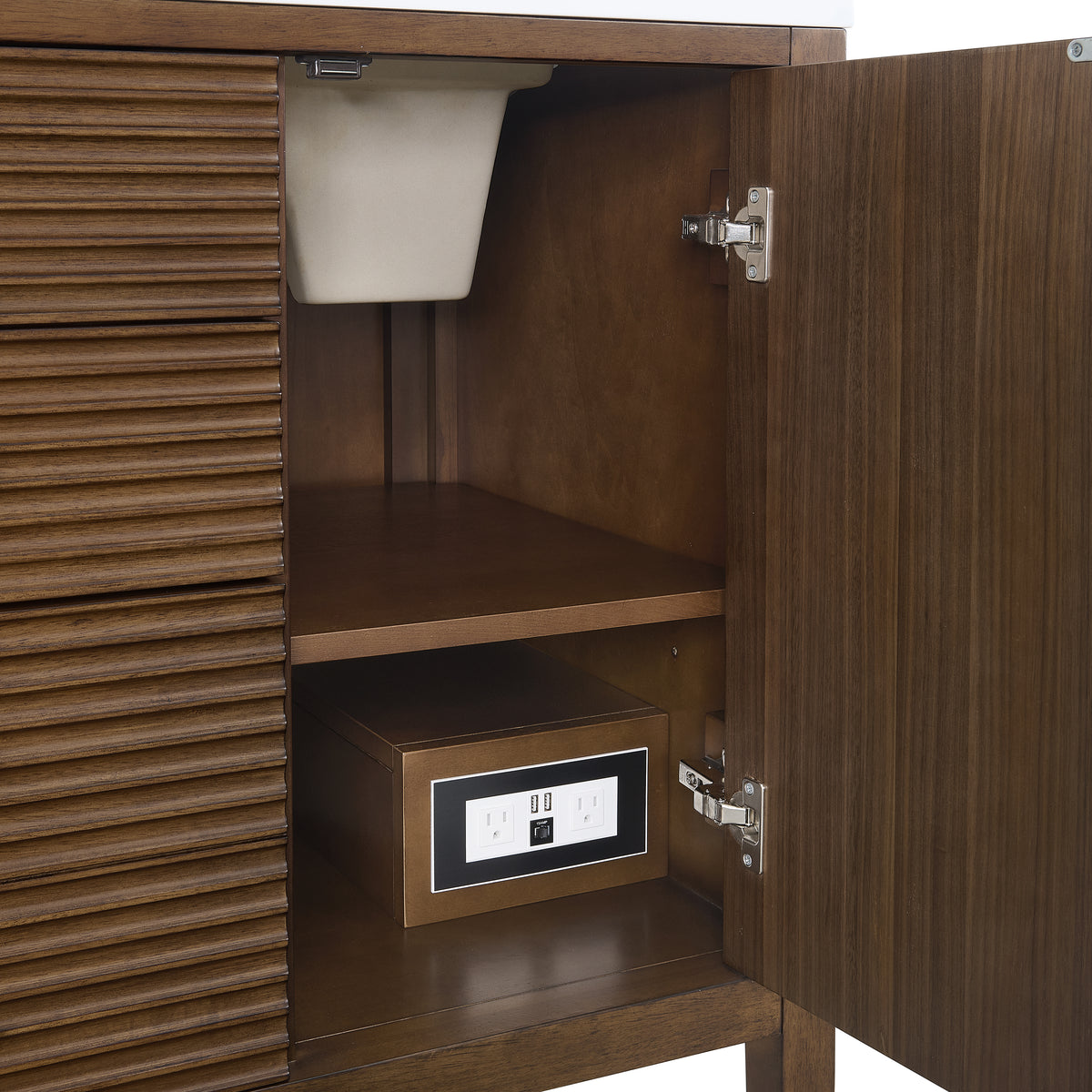 James Martin Myrrin 60" Double Bathroom Vanity, Mid-Century Walnut, view 40